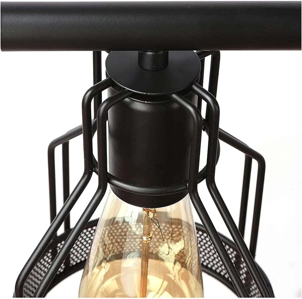 3-Light Industrial Pendant Light Fixtures Rustic Cage Chandelier I49552