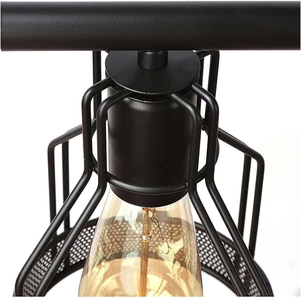 3-Light Industrial Pendant Light Fixtures Rustic Cage Chandelier I49552