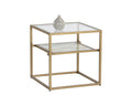 Clear/Antique Brass End Table N72855