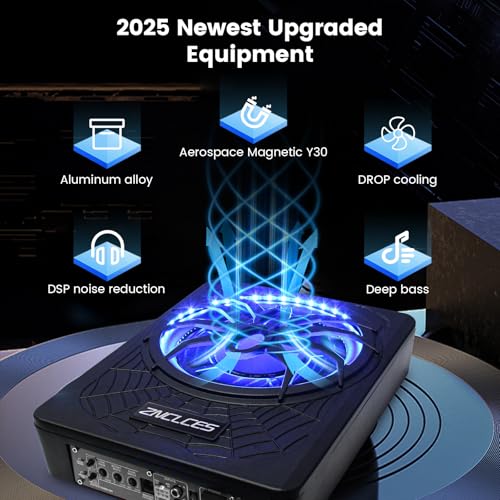 10" 1200W Slim Under Seat Powered Car Subwoofer with Amplifier C485388