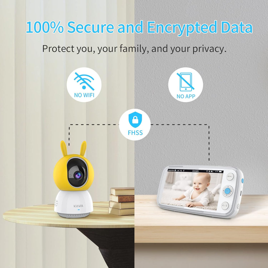 5 720P HD Video Baby Monitor with Night Vision and 2-Way Audio P233