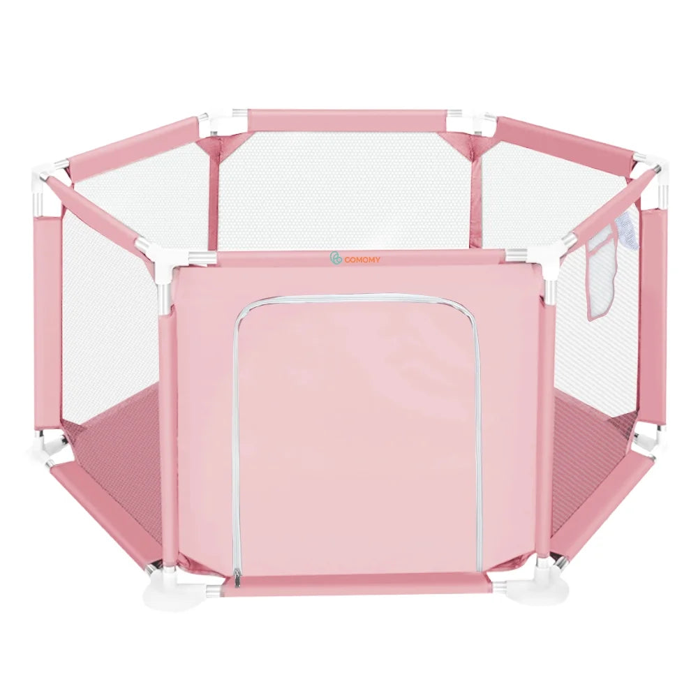 Blue 6 Panel Portable Baby Playpen J4410