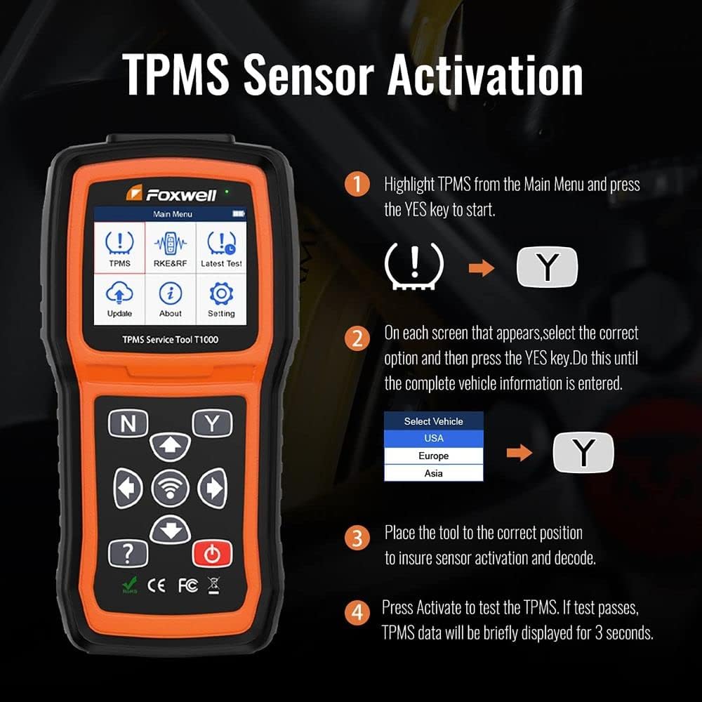 TPMS Sensor Relearn Tool with TPMS Sensor Activation M935