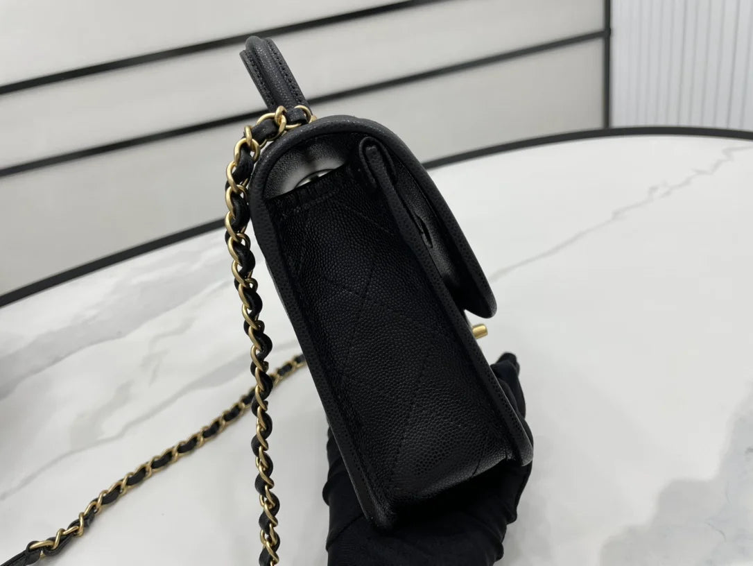 Black Flap Bag U15774