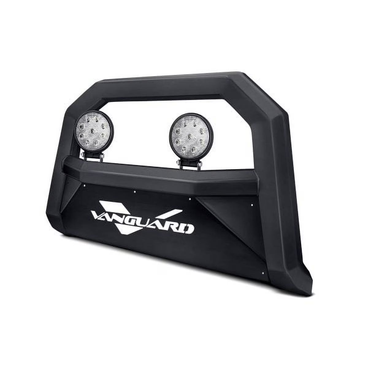 Black Powdercoat Bull Bar with 4.5in Round LED Kit I65231