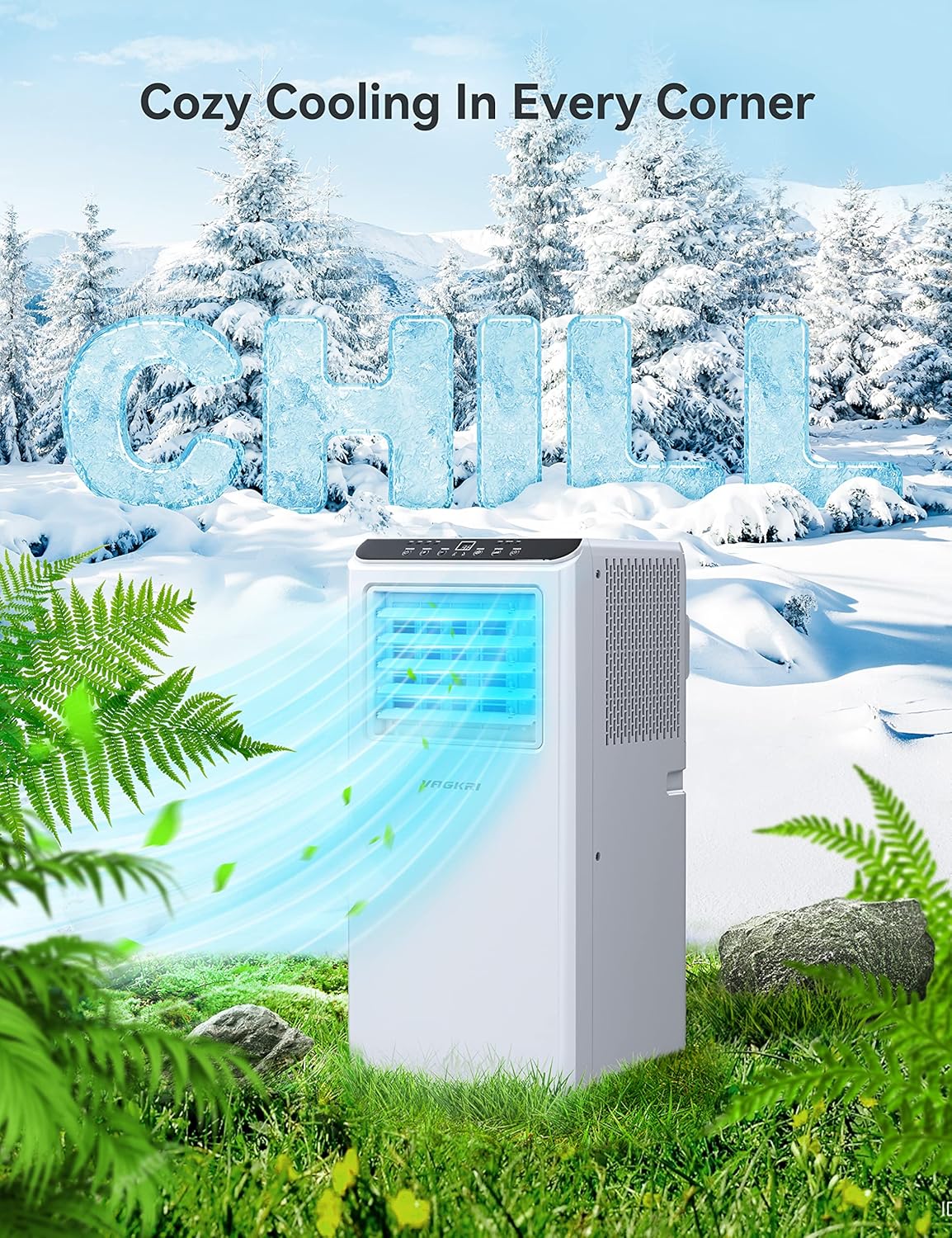Portable Air Conditioner 8000 BTU 3-in-1 with Fan & Dehumidifier J55491