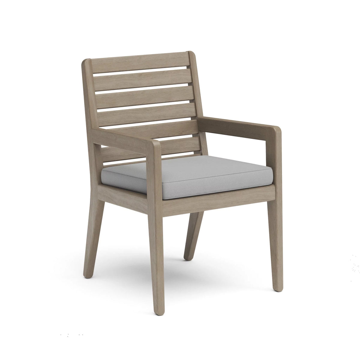Gray Wood Outdoor Dining Table and Six Chairs J437