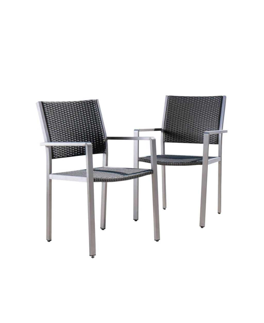 Gray Outdoor Dining Chairs Set of 2 U202