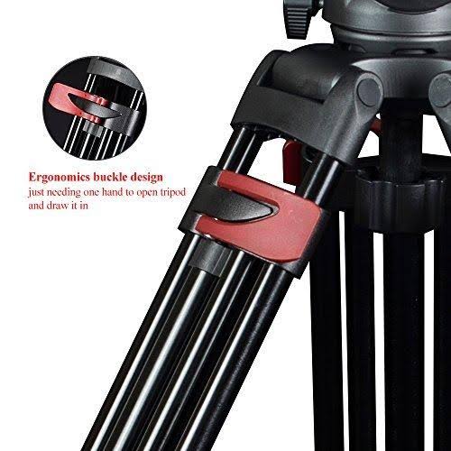 Heavy Duty Aluminum Fluid Head Video Tripod Tripod Stand 66.5 inc J8629