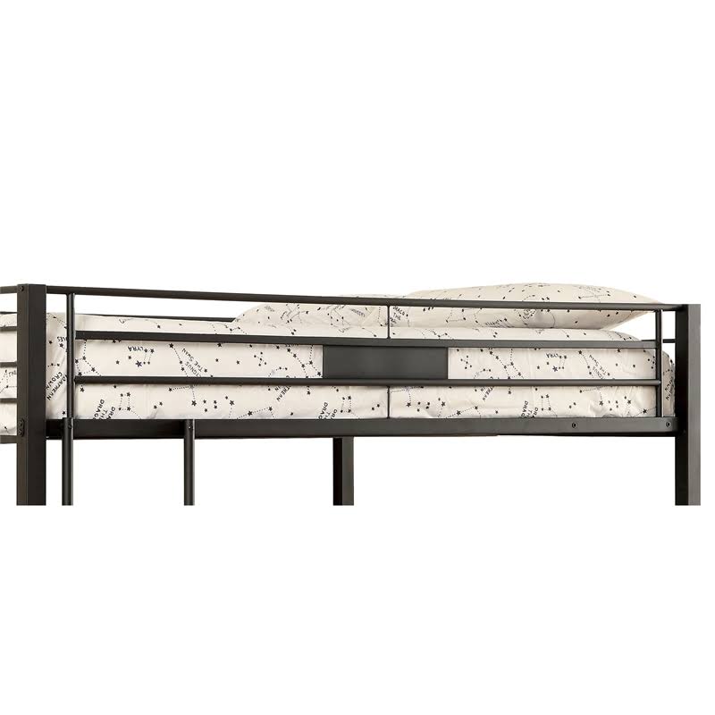Metal Queen Over Queen Bunk Bed in Black K845