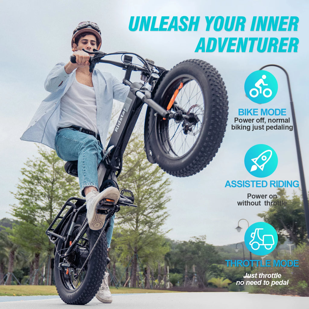 20 Fat Tire 750W 48V 14AH Foldable Electric Bike V659847