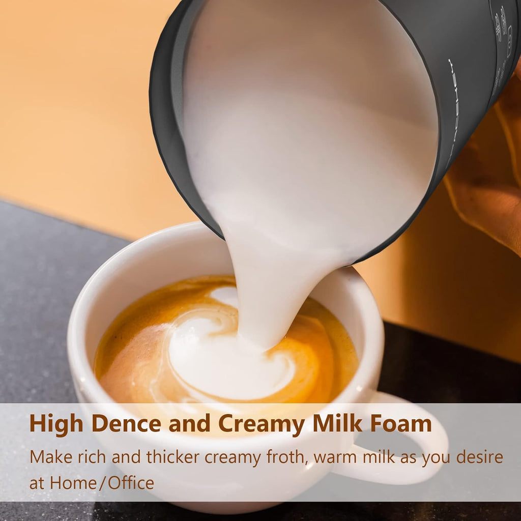 Black Pack of 2 Stainless Steel Electric Milk Frother and Steamer L384339