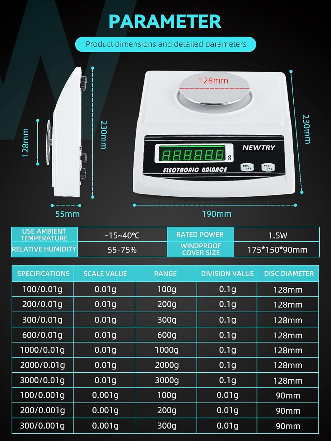 1000g/0.01g Electronic Fabric GSM Scale with Disc Sampler Cloth Cutter X9891